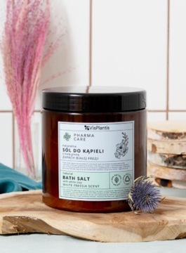 VIS PLANTIS СОЛЬ ДЛЯ ВАНН 800г С БЕЛОЙ ГЛИНОЙ АРОМАТ БЕЛОЙ ФРЕЗИИ