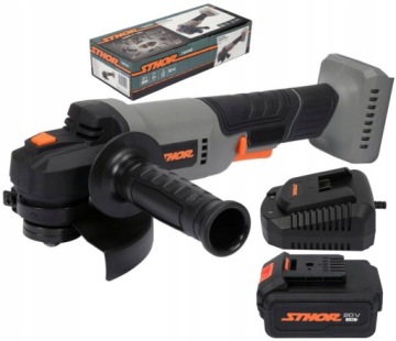 STHOR SZLIFIERKA KĄTOWA 125MM AKUMULAT. 20V +4Ah