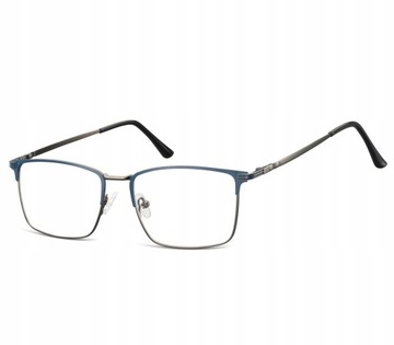 Okulary Nerd prostokątne Zerówki Korekcyjne Unisex