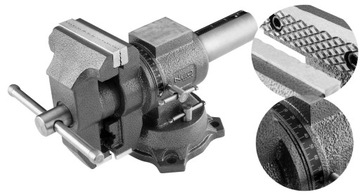 ВРАЩАЮЩИЕСЯ ТИСКИ NEO LOCKWITCH, ЧУГУН, 100 ММ, 360ST, ДВЕ ОСИ, НАКОВАЛЬНЯ 35-030