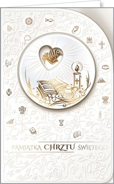 Kartka na Chrzest święty elegancka z tekstem CHP2
