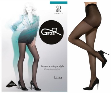 RAJSTOPY GATTA LAURA 20 DEN 2-S NERO