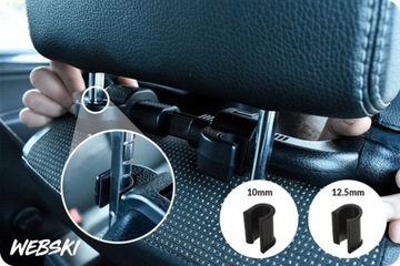 Подушка для подголовника для путешествий, установленная на подголовнике автомобиля