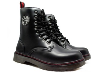 Buty damskie Zimowe Glany Trapery Workery Lee Cooper Botki Czarne 38