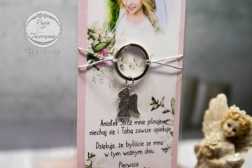Podziękowanie aniołek na chrzest komunię roczek