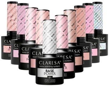 CLARESA BAZA BASE POWER BEZKWASOWA BAZA BUDUJĄZA KOLEKCJA 10 BAZ ZESTAW