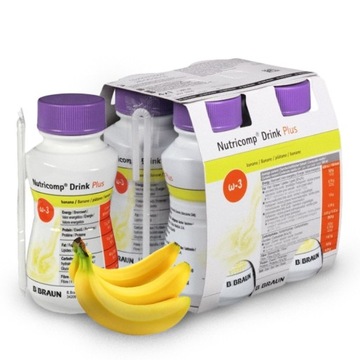 NUTRI comp DRINK+ 4 szt. x 200 ml - banan/proteiny