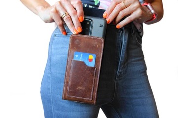 Skórzane etui wsuwka na Szyję do Motorola Edge 60 50 40 30 Fusion Pro Neo