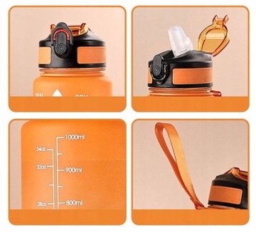 БУТЫЛКА ДЛЯ ВОДЫ МЕРНАЯ ТРУБКА МОТИВАЦИЯ БУТЫЛКА ДЛЯ ФИТНЕС-ЗАЛА 1Л