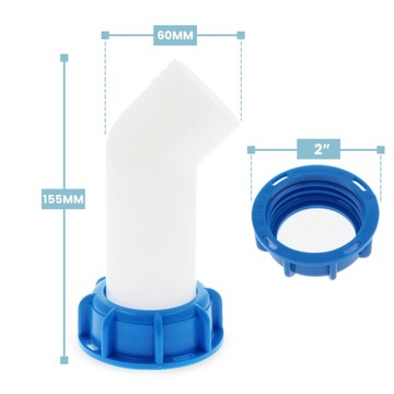 Wylewka Zbiornika MAUZER Mauser 1000L Beczki Wylot Kran Nakrętka IBC S60x6