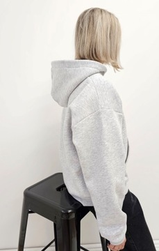 S203 SZARA HOODIE OVERSIZE KOT KSIĘŻYC XL/XXL