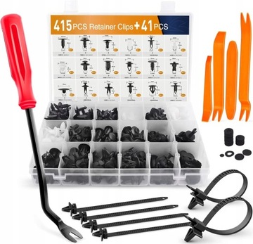 WKRĘTY BLASZKI SPINKI MONTAŻOWE SAMOCHODOWE ZESTAW