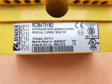 МОНИТОР остаточного тока BENDER B94012016 RCM475YM2