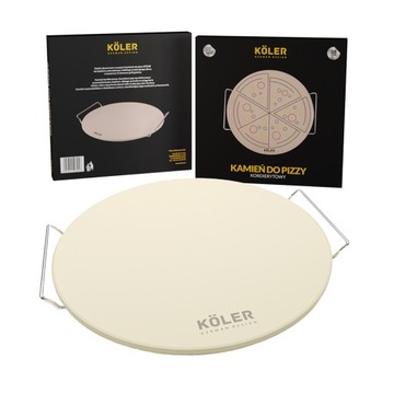 Kamień do PIZZY kordierytowy 38cm Köler z uchwytem