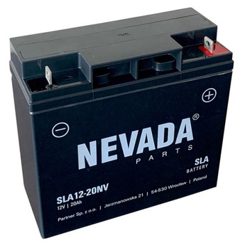 Akumulator AGM bezobsługowy NEVADA 20Ah/12V - 181x77x167mm CCA 140A P+