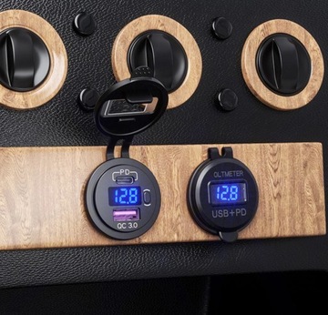 3.0 QC ЗАРЯДКА USB PD ОДИН. ЗЕЛЕНЫЙ W РАЗЪЕМ ВОЛЬТМЕТРА