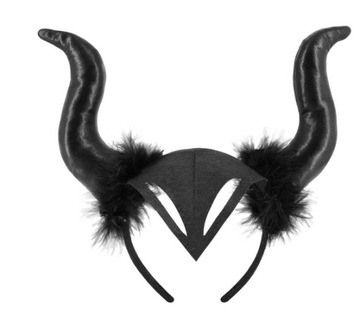 OPASKA ROGI DIABLICA diabolina strój dekoracja CZARNE HALLOWEN dekoracja