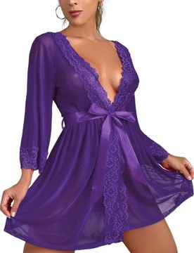 A1004. damska seksowna bielizna Babydoll L Tuopuda Negligee FIOLET