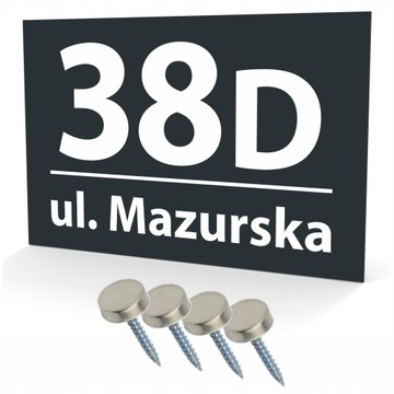 Tabliczka tablica ADRESOWA numer domu numer na dom ALUMINIOWA 30x20 KOLORY