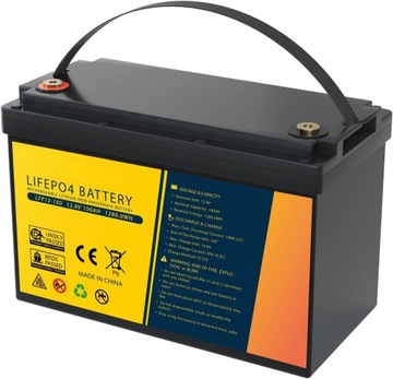 AKUMULATOR BATERIA litowa 12V 100Ah BMS LiFePO4 TAICO do łodzi kemping