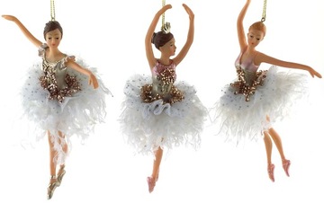 BOMBKI OZDOBY CHOINKOWE BALERINA BALETNICA 19 cm
