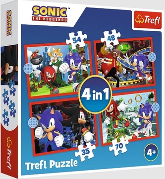 PUZZLE SONIC 4W1 PRZYGODY SONICA TREFL 34625