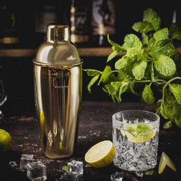 ШЕЙКЕР BARTMAN ДЛЯ НАПИТКОВ КОКТЕЙЛЕЙ 750МЛ ЗОЛОТОЙ KLAUSBERG KB-7649