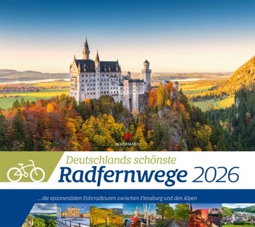 Deutschlands schonste Radfernwege Kalender 2026: Informativer Fahrradtouren