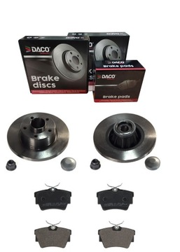 2x Tarcze + 4x Klocki DACO TYŁ Vivaro Primastar Trafic ABS SUPER JAKOŚĆ !!!