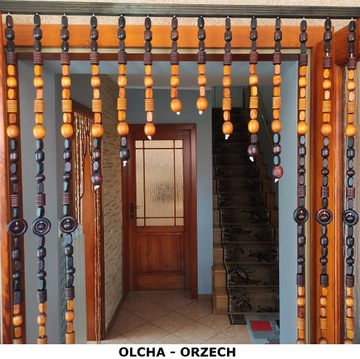 ШТОРА ДЕРЕВЯННАЯ ШТОРА С БИСЕРАМИ - 90см