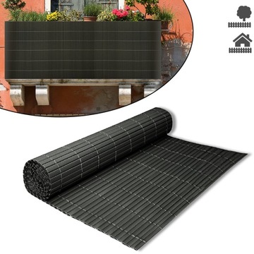 UISEBRT 120*500 cm mata prywatności ogrodzenie prywatności balkonu antracyt