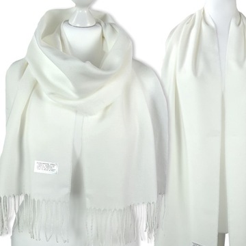 CIEPŁY SZAL GŁADKI zimowy SZALIK damski FRĘDZLE KASZMIROWY w dotyku KOLORY