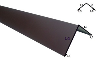 Gąsior do trapezu RAL 8017 mat dł. 1,25 m