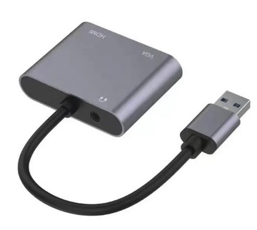 АДАПТЕР-ПРЕОБРАЗОВАТЕЛЬ USB 3.0 В HDMI VGA-ПЕРЕХОДНИК КАБЕЛЬ-РАЗВЕТВИТЕЛЬ
