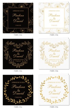 ГЕОМЕТРИЧЕСКИЕ ЧЕРНО-ЗОЛОТЫЕ свадебные приглашения