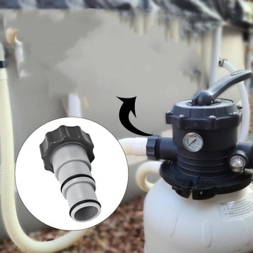 2 СОЕДИНИТЕЛЬНЫХ АДАПТЕРА ДЛЯ ШЛАНГА НАСОСА БАССЕЙНА 38 ММ / 32 ММ INTEX