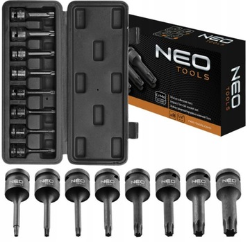 NEO TOOLS KLUCZE UDAROWE TORX 1/2'' ZESTAW 9 SZT