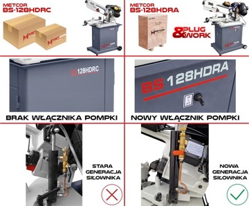 ЛЕНТОЧНО-РЕЗНЫЙ СТАНОК ЛЕНТОЧНАЯ ПИЛА ПО МЕТАЛЛУ METCOR BS128HDRA 150мм 400В + Гр