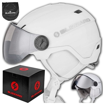 DAMSKI KASK NARCIARSKI BLIZZARD W2W DOUBLE VISOR Z PRZYŁBICĄ SZYBĄ 56-59 cm