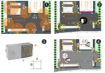 6x светодиодная брусчатка LedBruk 24В 9х12см BZ 5300K