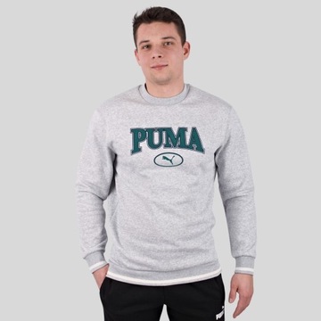 Bluza Męska Puma Bawełniana Wkładana Ocieplana Szara L