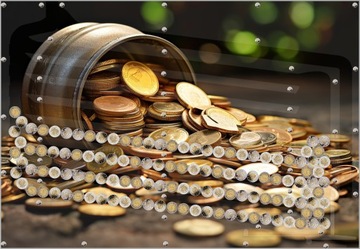 Красивая Картина Подарок Копилка 5 Злотых Различные Спортивные Узоры Счастье Деньги
