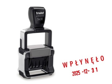 Datownik 5430 z tekstem WPŁYNĘŁO