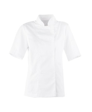 Bluza kucharska damska biała krótki rękaw r.S - Kitel damski + kieszonka