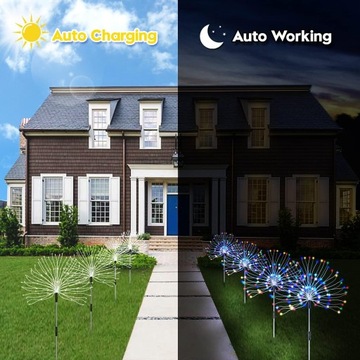 4x садовый светильник на солнечных батареях DANDELICE 480 LED ROCKED GARDEN LED RGB+PILOT