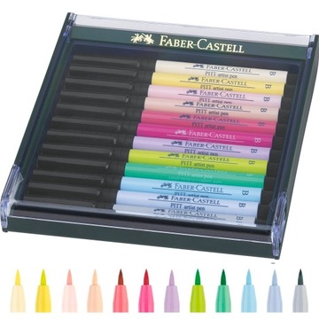 FABER-CASTELL Pisaki Artist Pen Pitt 12 kol PASTEL