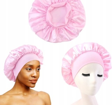 Женская атласная ночная шапочка с резинкой для волос