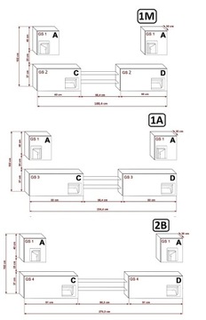 Мебель для гостиной, современный настенный блок D144, новый