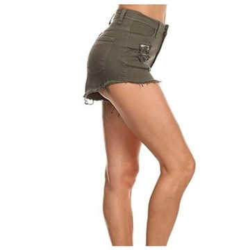 Sexy Personality Ultra-Short Denim Shorts Women'S