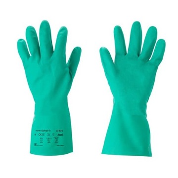 RĘKAWICE SOLVEX nitrylowe CHEMOODPORNE gumowe 9